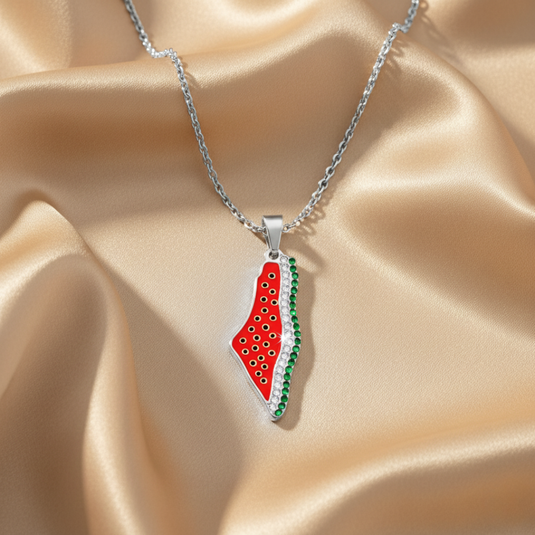 Collier pastèque Qalbiya Palestine