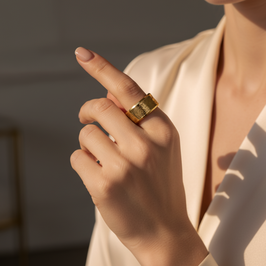 Qalbiya Shahada Gold Ring