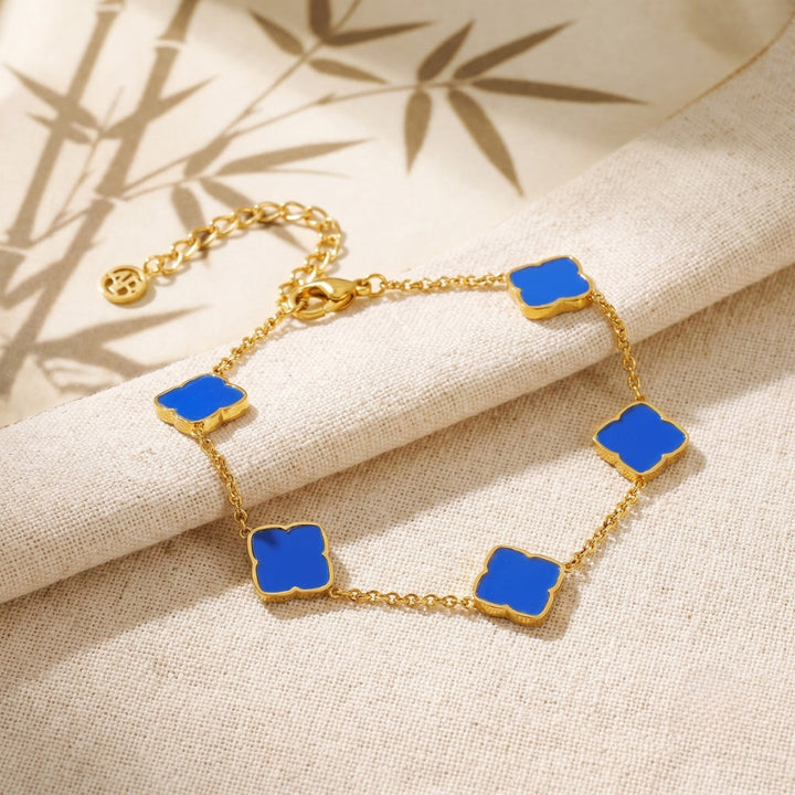 Zahra Rosette Bracelet - Azure
