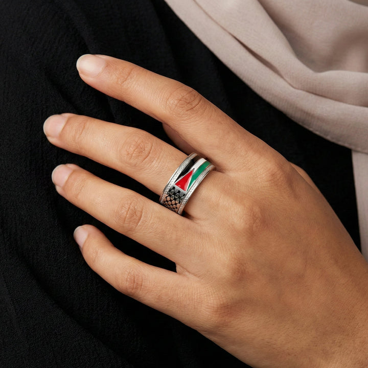Bague de l'héritage palestinien Qalbiya