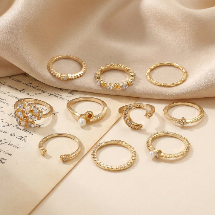 Qalbiya Layali Moonlight Ring Set