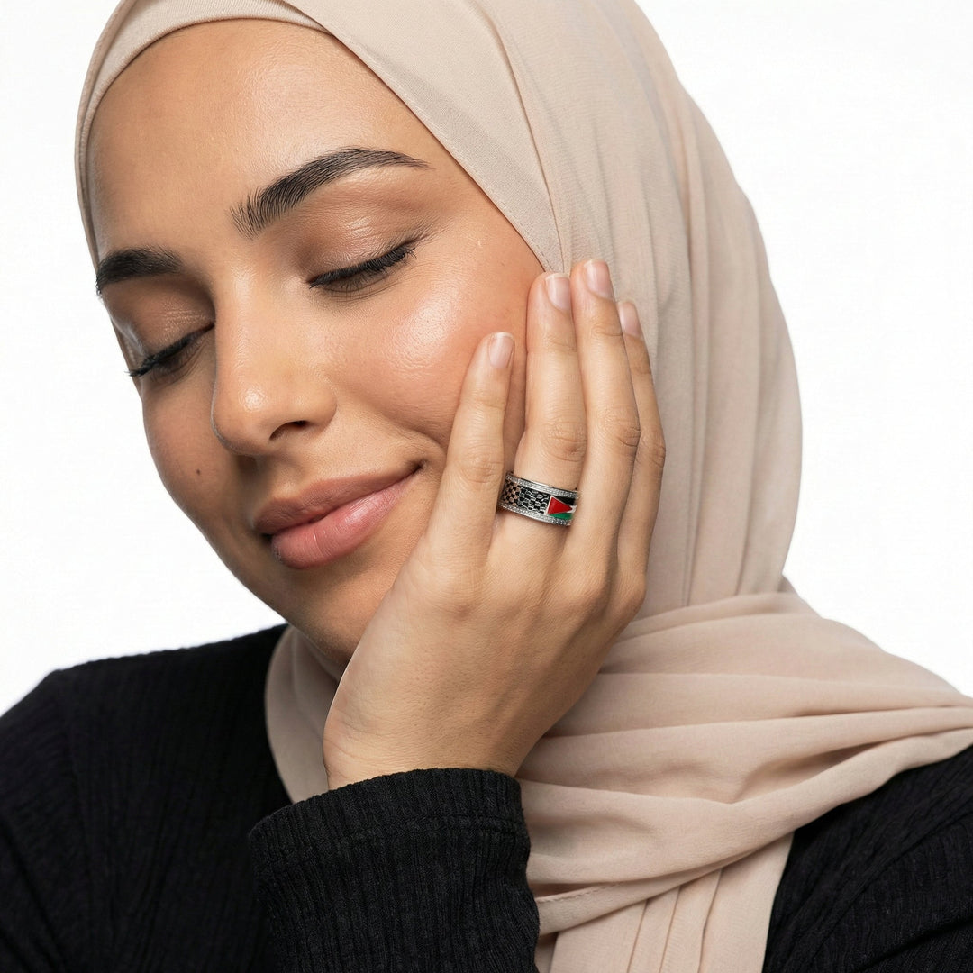 Bague de l'héritage palestinien Qalbiya