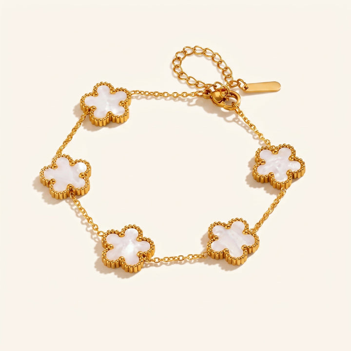 Bracelet Bloom doré et blanc