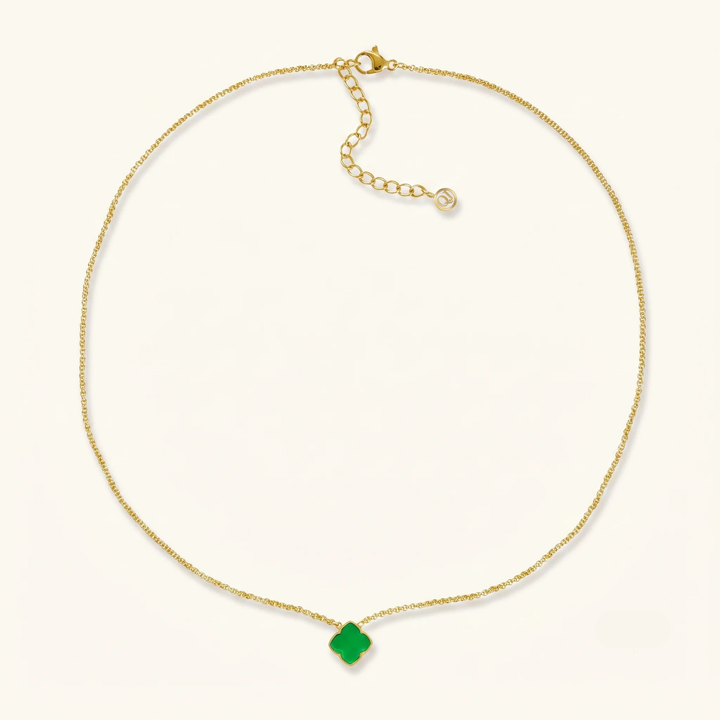 Zahra Rosette Necklace - Jade Green