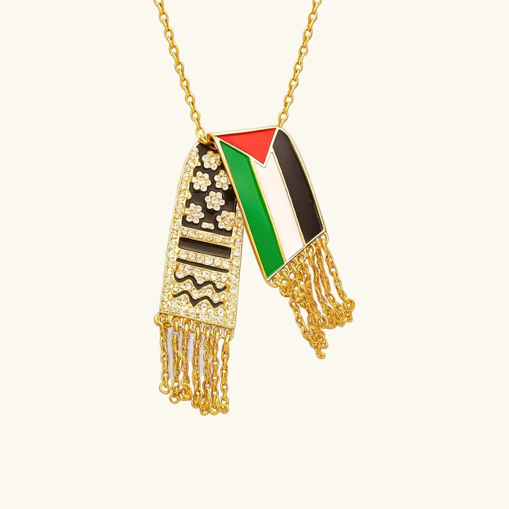 Qalbiya Keffiyeh Necklace