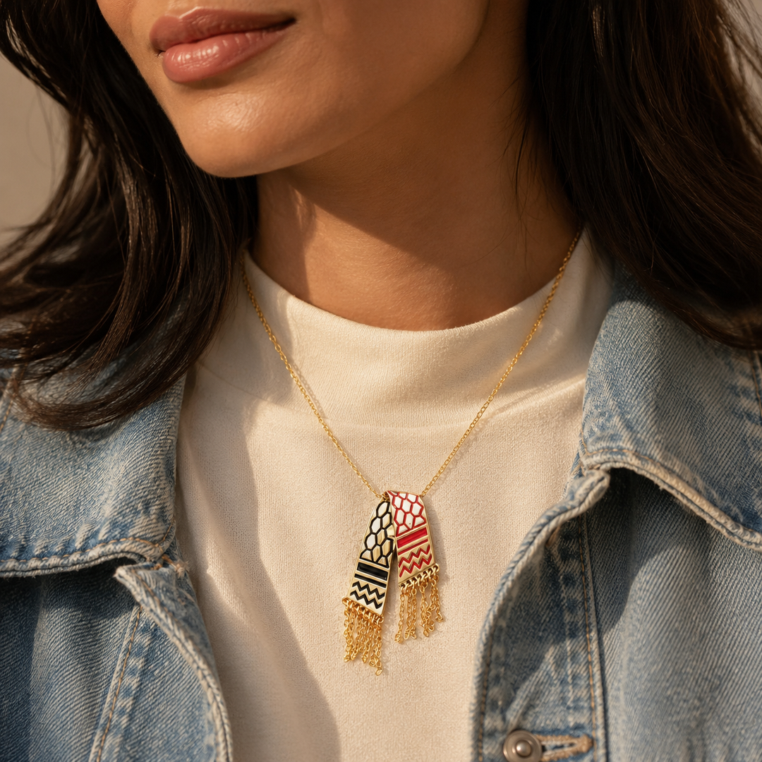 Qalbiya Keffiyeh Necklace