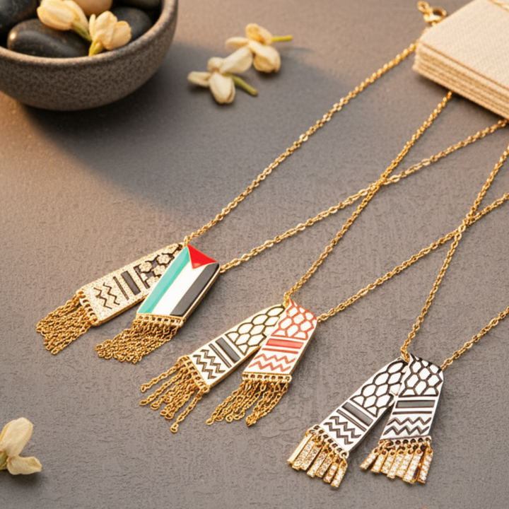 Qalbiya Keffiyeh Necklace