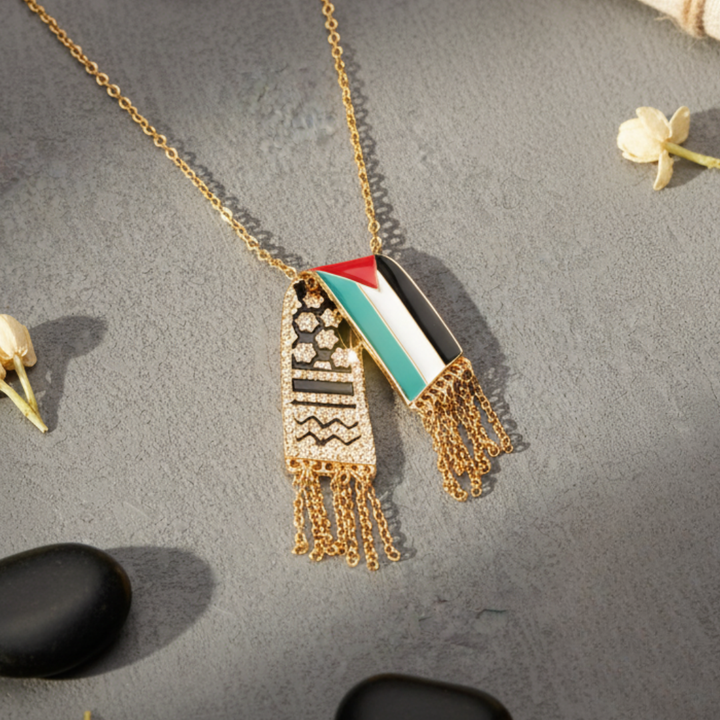 Qalbiya Keffiyeh Necklace