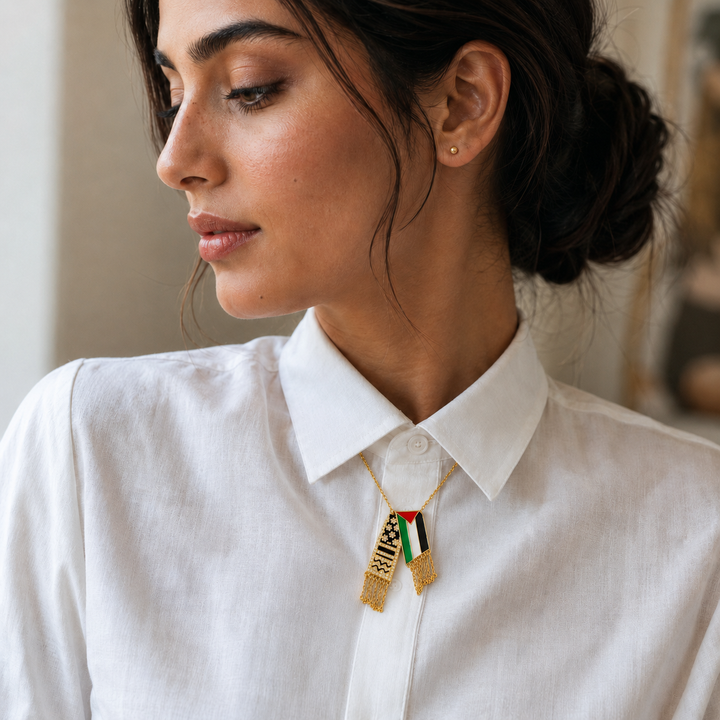 Qalbiya Keffiyeh Necklace