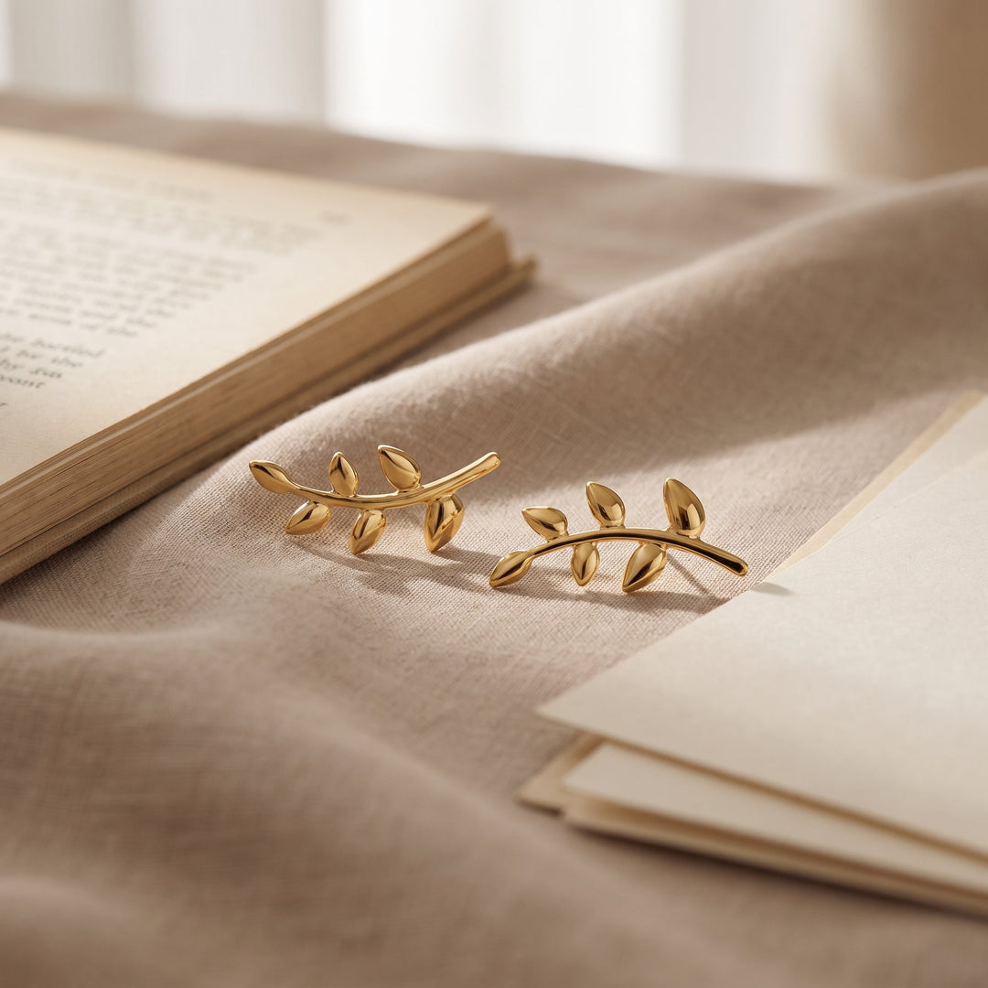 Qalbiya Sakinah Leaf Earrings