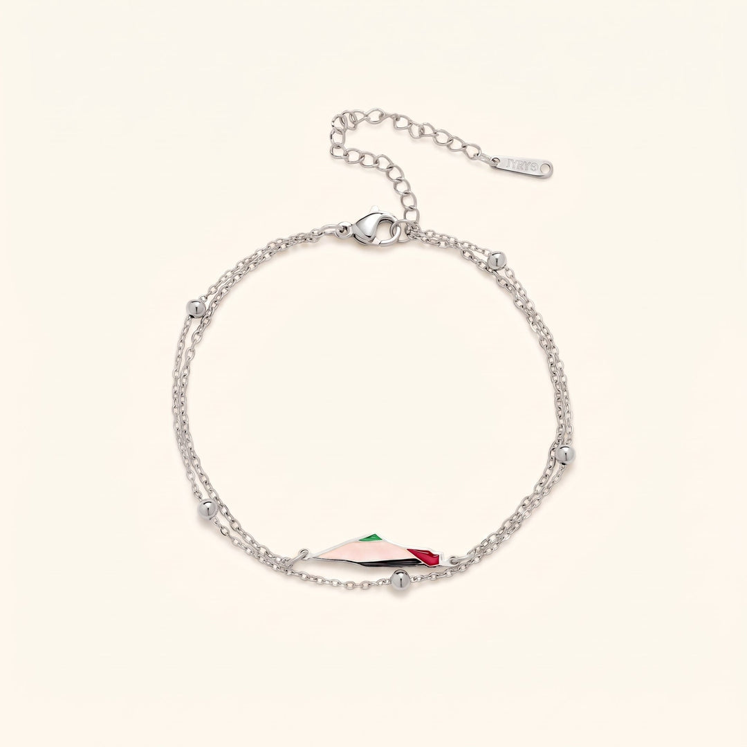 Bracelet Qalbiya Carte de la Palestine