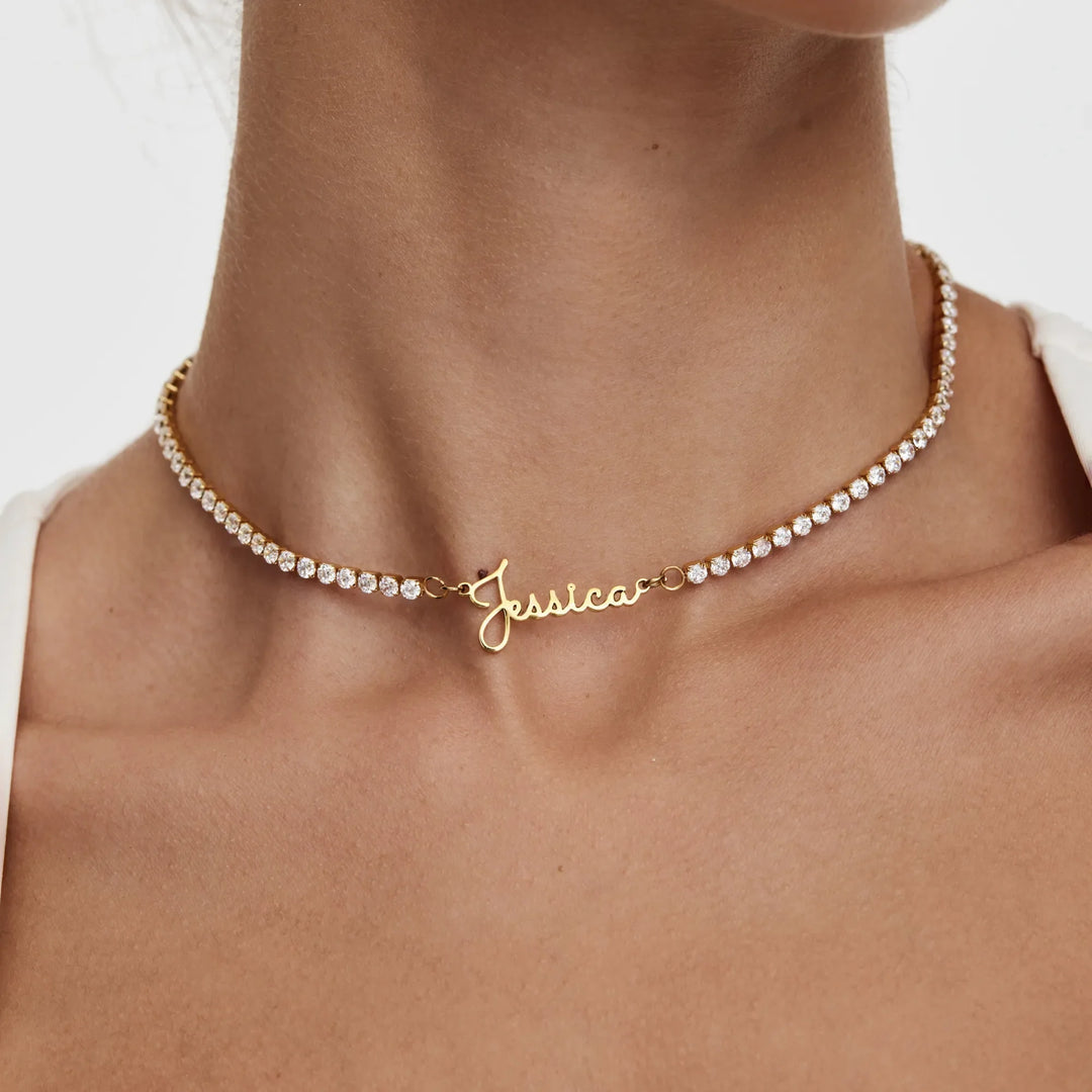 Collier Tennis Prénom Personnalisé – Éclat