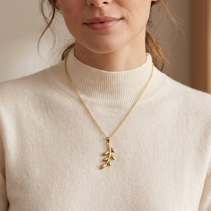 Collier branche d'olivier Qalbiya Palestine