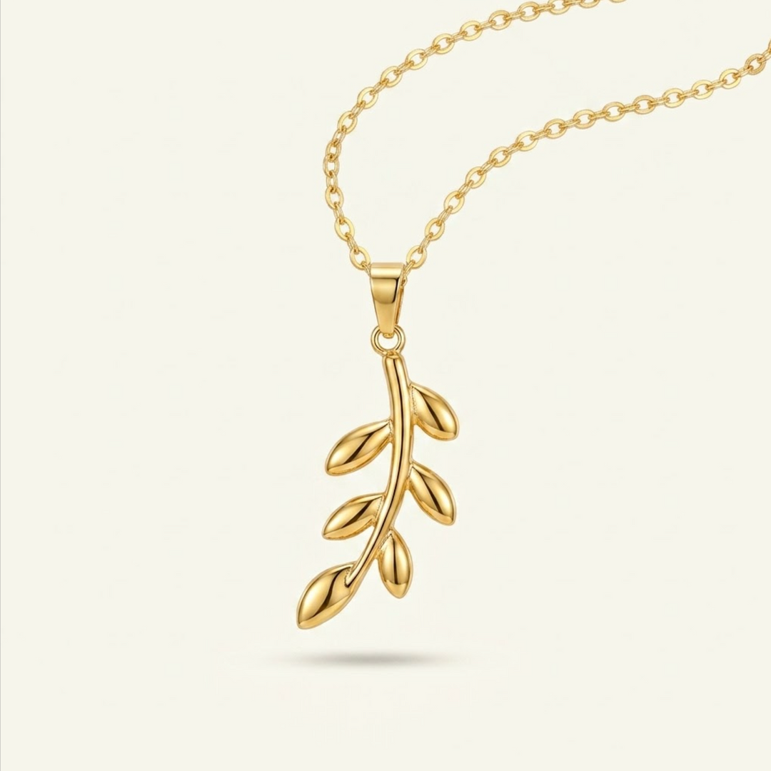 Collier branche d'olivier Qalbiya Palestine