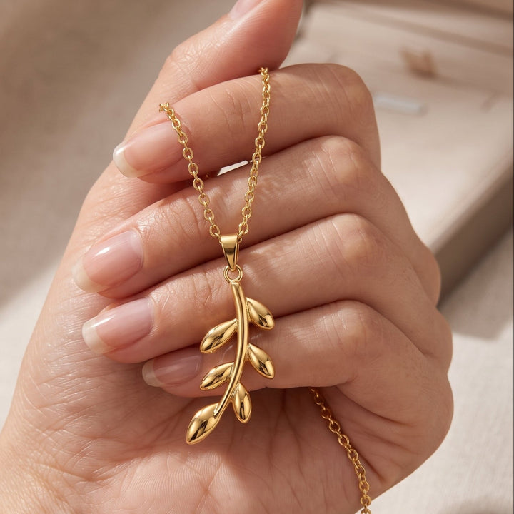 Collier branche d'olivier Qalbiya Palestine
