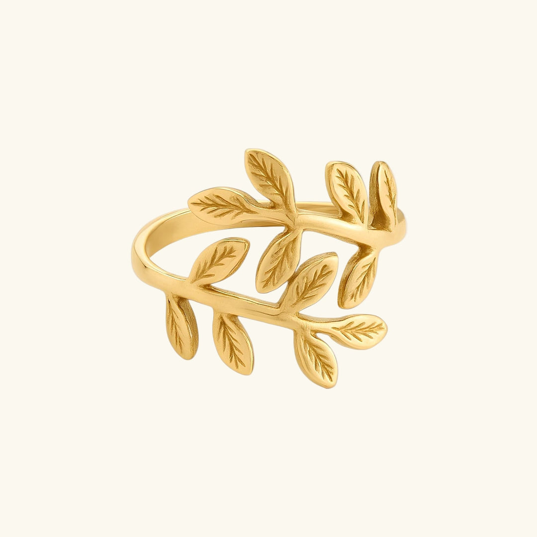 Qalbiya  Palestine Olive Leaf Ring