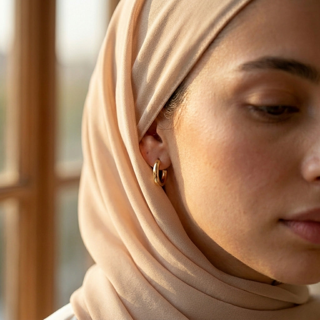Boucles d'oreilles rondes Qalbiya Zayna