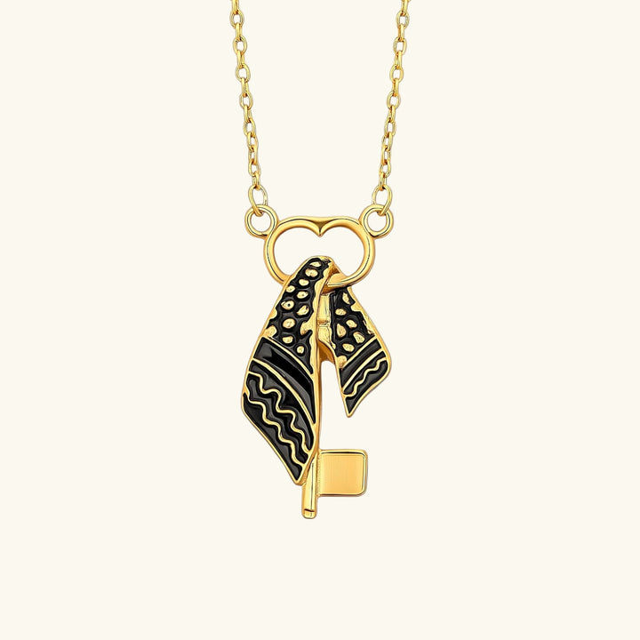 Qalbiya Keffiyeh Key Necklace