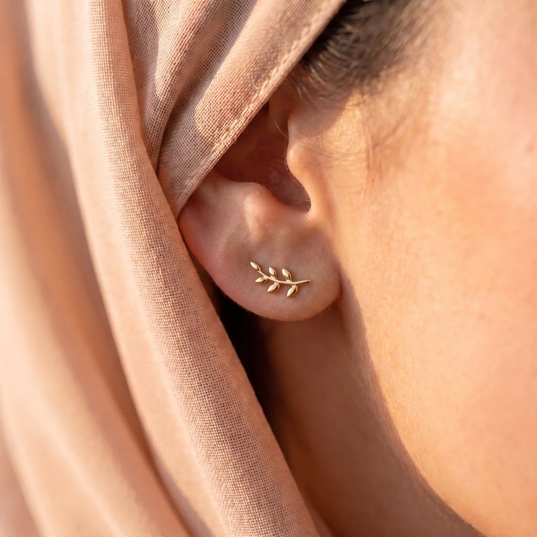 Qalbiya Sakinah Leaf Earrings