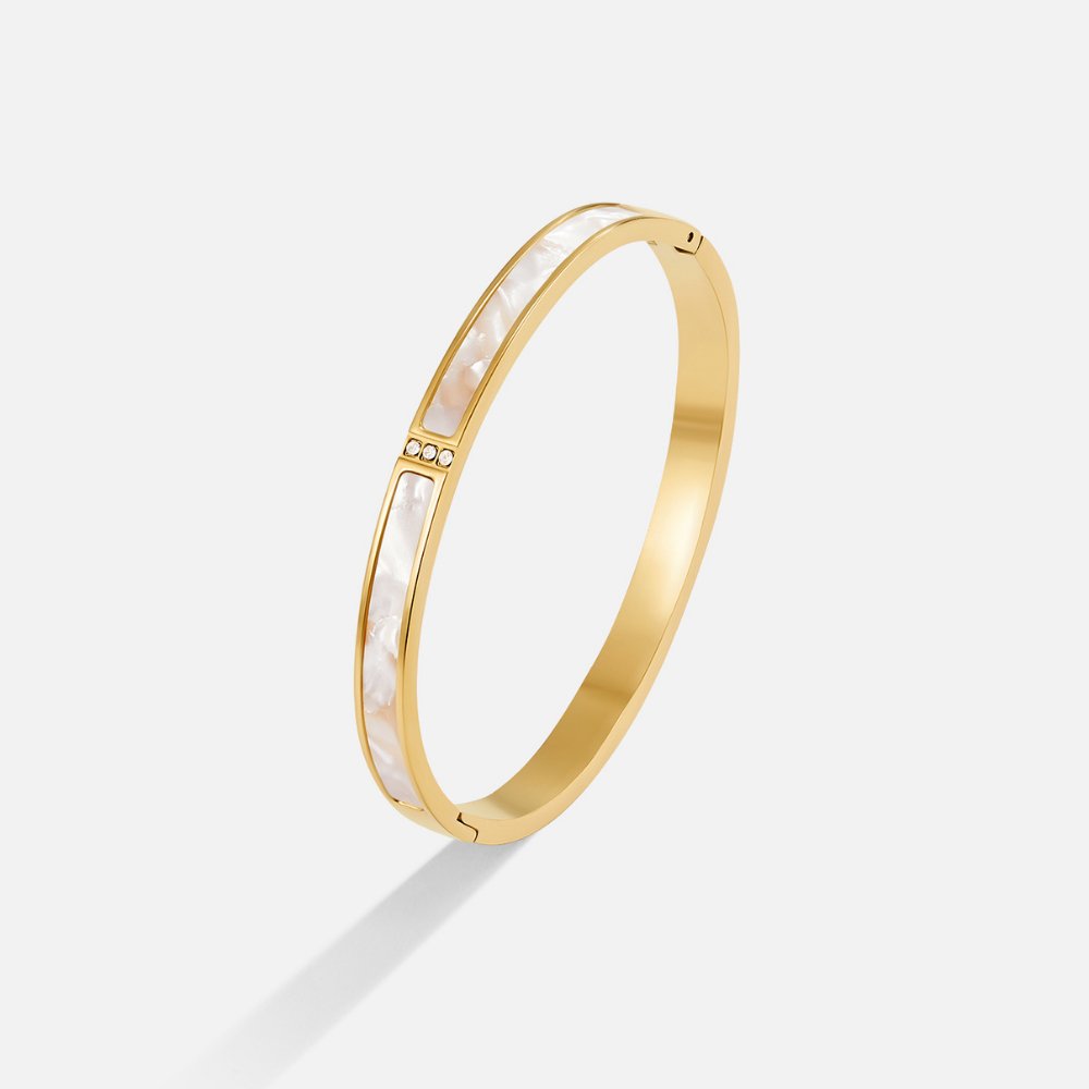 Bracelet joncs Or du Sahara Blanc